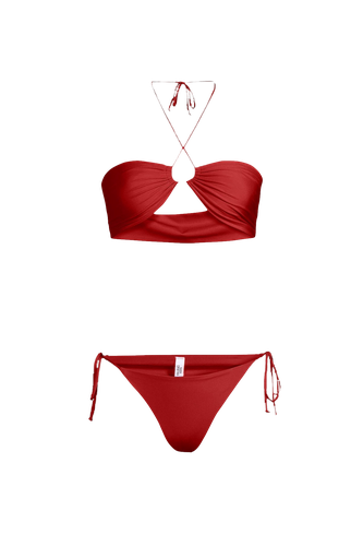 Bahia Bikini in Carmine Red - Top - Sara Cristina - Modalova