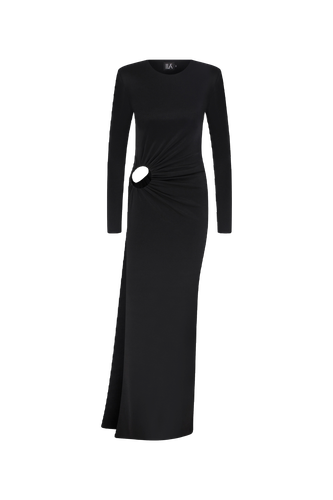 Gwen - Long Sleeve Maxi Jersey Dress With Cutout Detail - ILA - Modalova
