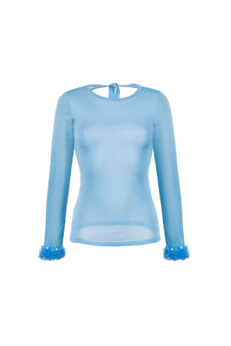 Baby Knit Top With Handmade Knit Details - ANDREEVA - Modalova