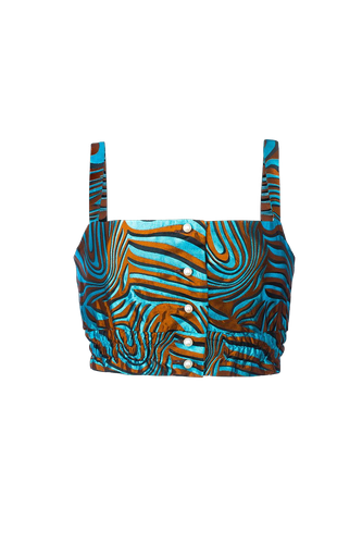 Mint Printed Top - ANDREEVA - Modalova