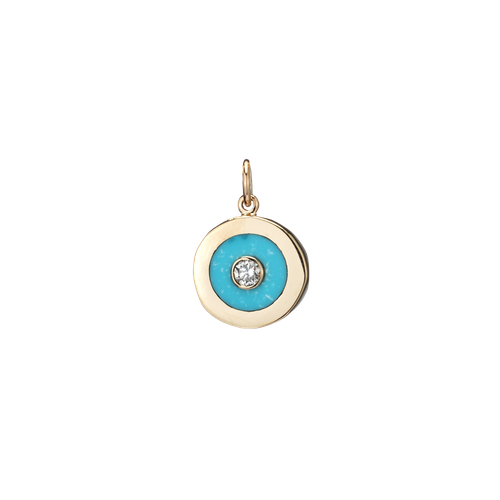 Small Turquoise, Gold & Diamond Charm - Ali Grace Jewelry - Modalova