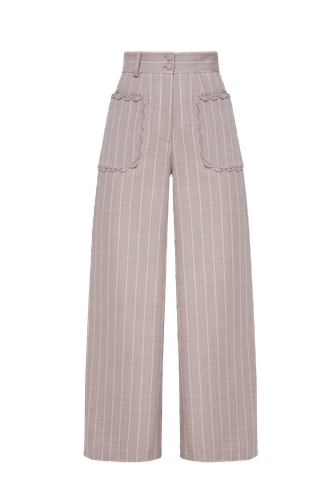 Wide Striped Pants - Malva Florea - Modalova