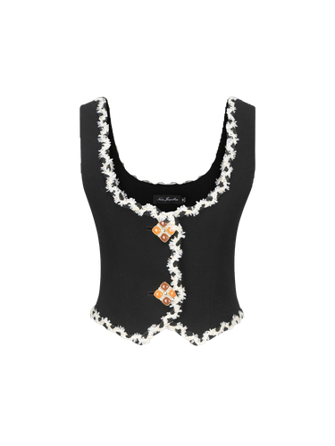 Lisette Vest Top (Black) - Nana Jacqueline - Modalova