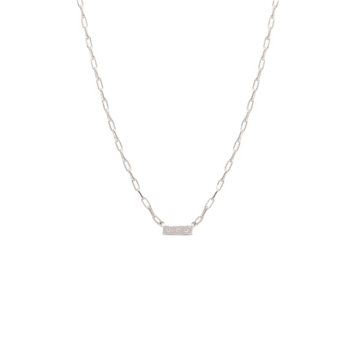 Small Diamond Bar Pendant & Chain Necklace - Ali Grace Jewelry - Modalova