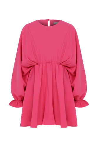 July Ruffled Mini Dress in Virtual Pink - Nazli Ceren - Modalova