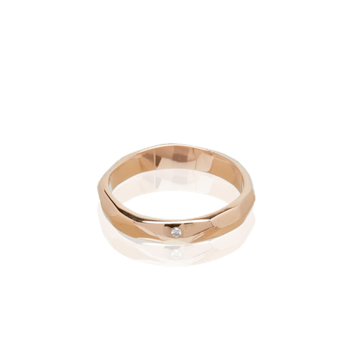 Rose Gold & Triple Diamond Ring - Ali Grace Jewelry - Modalova