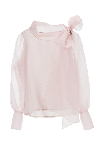 Flawless Pink Bow Blouse - Lita Couture - Modalova