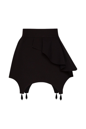 Black Bascque Skirt - Guranda - Modalova