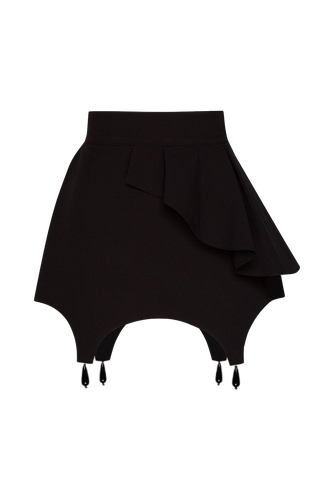 Black Basque Skirt - Guranda - Modalova