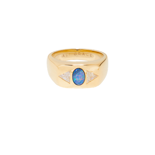 Opal & Diamond Trillion Bubble Ring - Ali Grace Jewelry - Modalova