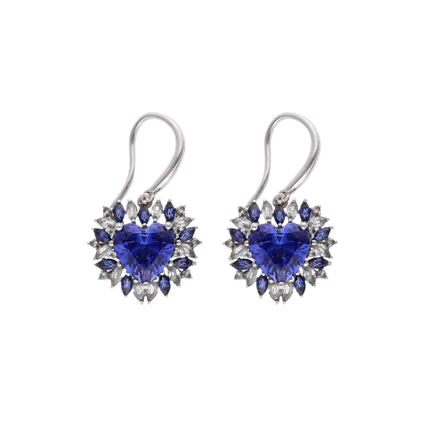 Beating Heart Sapphire Earrings - LeBlanc - Modalova