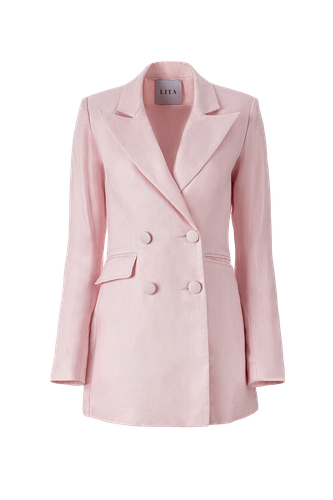 Double-breasted blazer in pink - Lita Couture - Modalova