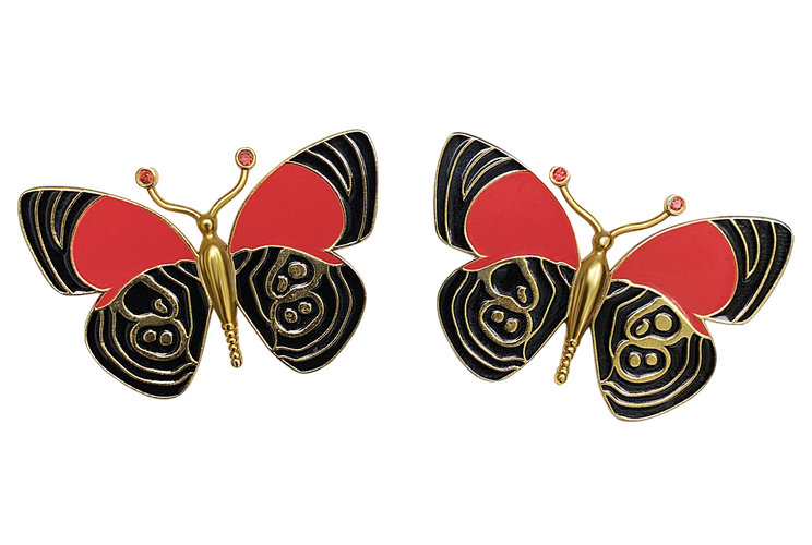 K Butterfly Earrings With Sapphires - Cyclades - Modalova