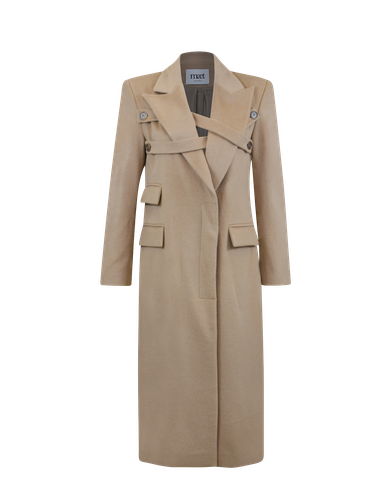 ELOWEN Cashmere Coat Beige - MAET - Modalova