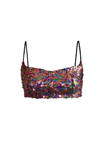 Sequin Mini Cropped Top - L’MOMO - Modalova