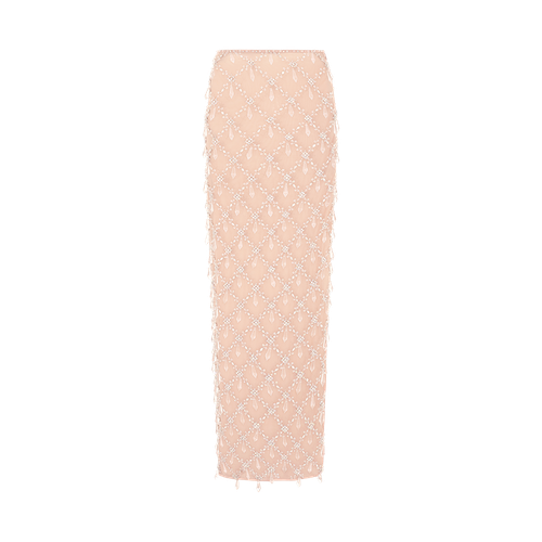 Calliope Luxury Crystal Nude Co-Ord Skirt - Oceanus Swimwear - Modalova
