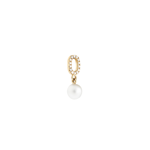 DIAMOND & PEARL PENDANT - YELLOW | Women's Earrings - ENNUI - Modalova