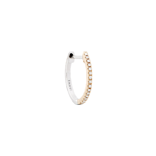 HOOP WHITE DIAMOND & YELLOW/WHITE - 12mm | Women's Earrings - ENNUI - Modalova
