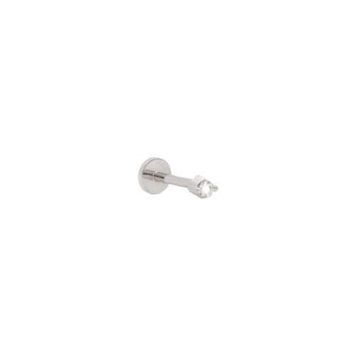 IVORY LABRET - WHITE DIAMOND & WHITE GOLD | Women's Earrings - ENNUI - Modalova