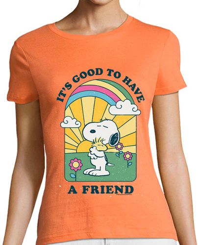 Camiseta Mujer Manga Corta Snoopy Good to have friends laTostadora - latostadora.com - Modalova