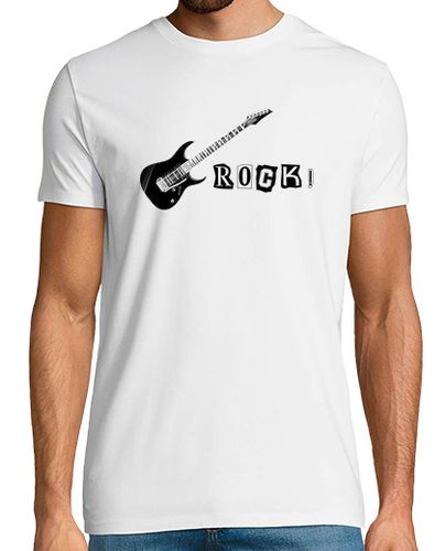 Camiseta Hombre Manga Corta Rock guitarra blanca laTostadora - latostadora.com - Modalova