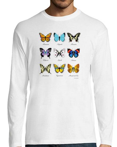 Camiseta Hombre Manga Larga Colección de Mariposas laTostadora - latostadora.com - Modalova