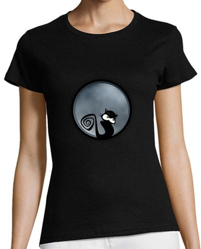 Camiseta mujer Gato en la luna - latostadora.com - Modalova