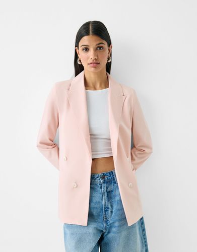 Blazer Fluida Slim Fit Mujer L - Bershka - Modalova