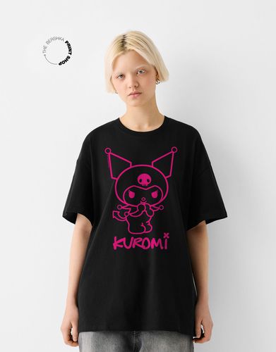 Camiseta Kuromi Manga Corta Boxy Mujer L - Bershka - Modalova