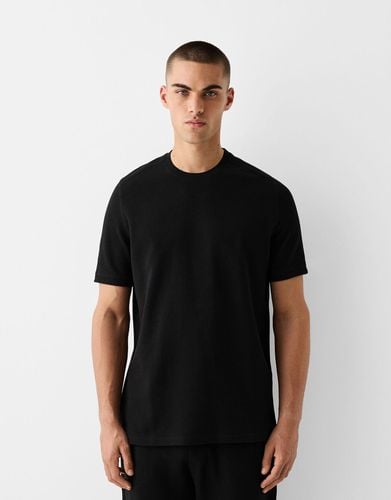 Camiseta Manga Corta Textura Hombre L - Bershka - Modalova