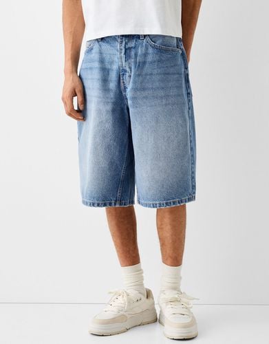 Bermuda Denim Baggy Hombre 34 - Bershka - Modalova