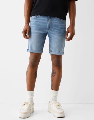 Bermuda Denim Roll Up Hombre 38 - Bershka - Modalova