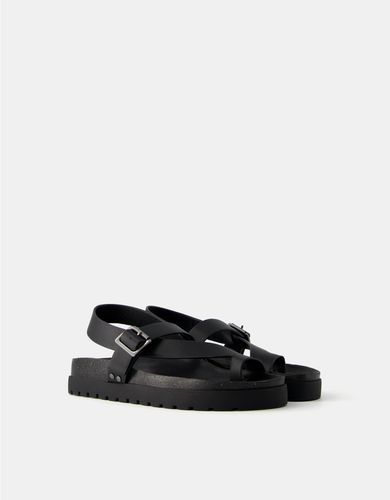 Sandalia Plataforma Hebillas Hombre Hombre 43 - Bershka - Modalova