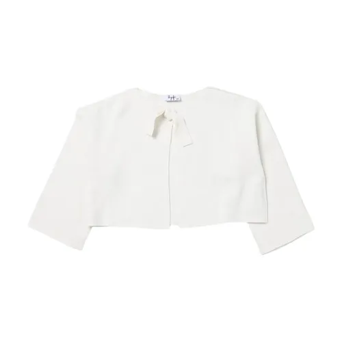 White Knit Cardigan Tie Front - Il Gufo - Modalova
