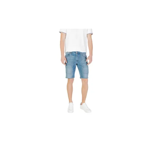 Light Blue Cotton Bermuda Shorts - Jeckerson - Modalova