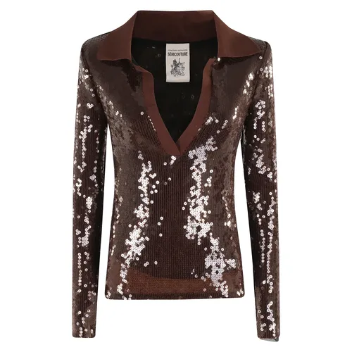 Tops > Polo Shirts - - Semicouture - Modalova