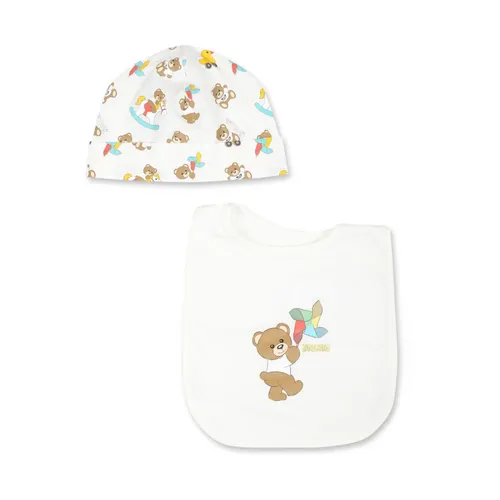 Ivory Teddy Bear Accessory Set - Moschino - Modalova