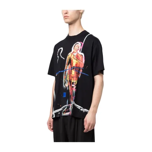 Graphic-Print Short-Sleeve Cotton T-Shirt - Limitato - Modalova