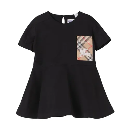 Short Sleeves Baby Girl Romper - Burberry - Modalova
