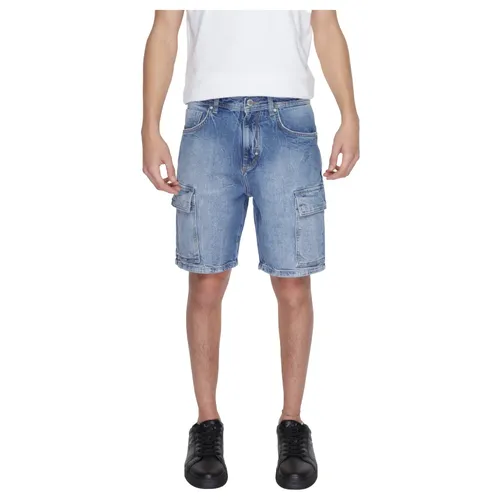 Blaue Baumwollshorts mit Abgetragenem Effekt - Antony Morato - Modalova