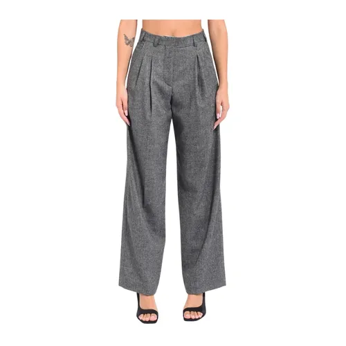 Wide Fabric Tailored Trousers - A Paper Kid - Modalova