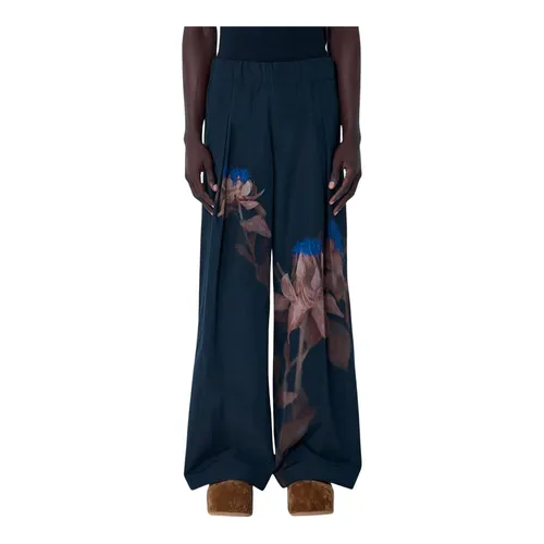 Bedruckte Hose mit Gummizug - Dries Van Noten - Modalova