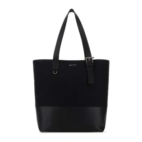 Canvas Shopping Bag in Black - Alexander McQueen - Modalova