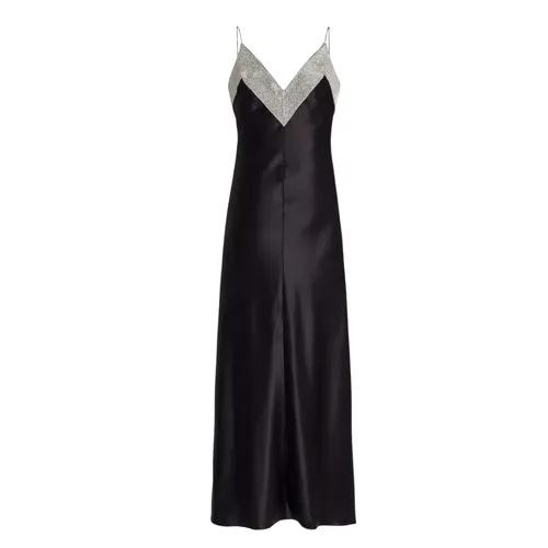 Black Crystal Embellished Dress - Nué - Modalova
