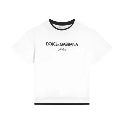 White Crew Neck T-shirts and Polos - Dolce & Gabbana - Modalova