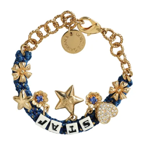 Stern Ketten Charm Armband Gold Blau - Dolce & Gabbana - Modalova