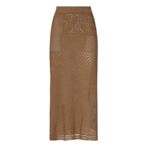 Geometrischer Blumenrock mit Seitenschlitz - Akep - Modalova