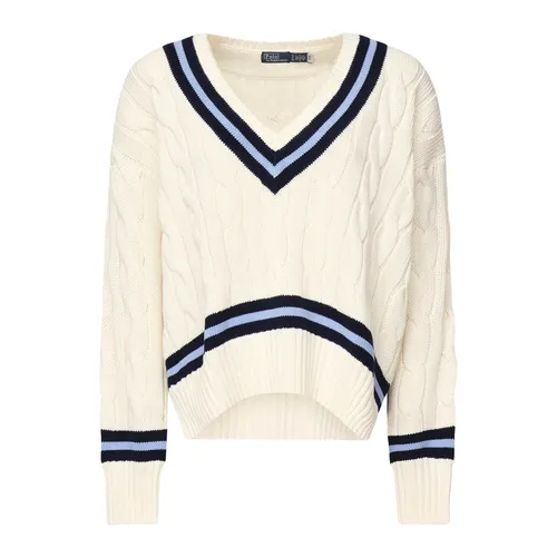 Schwere Baumwoll V-Ausschnitt Pullover - Polo Ralph Lauren - Modalova