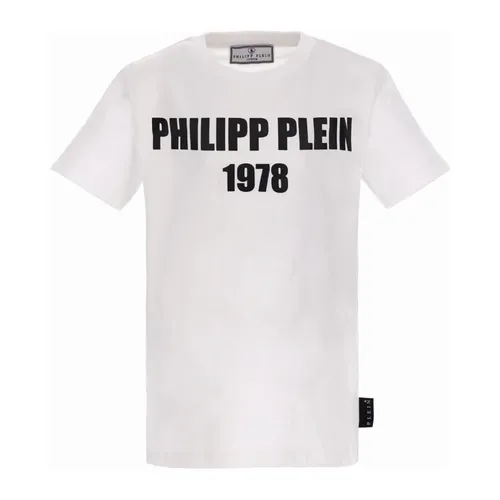 White Short Sleeve Kids T-Shirt - Philipp Plein - Modalova