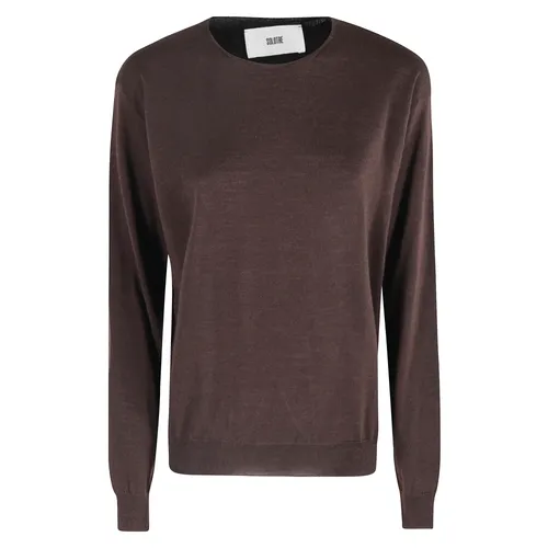 Knitwear > Round-neck Knitwear - - Solotre - Modalova